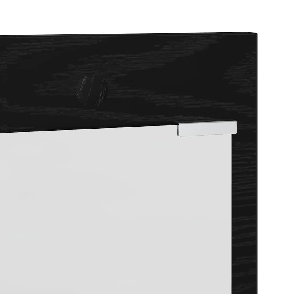 Wandgemonteerde kapstok met plank Zwart Eiken 90 x 10 x 50 cm is nu te koop bij PeponiXL, paradijselijk wonen!