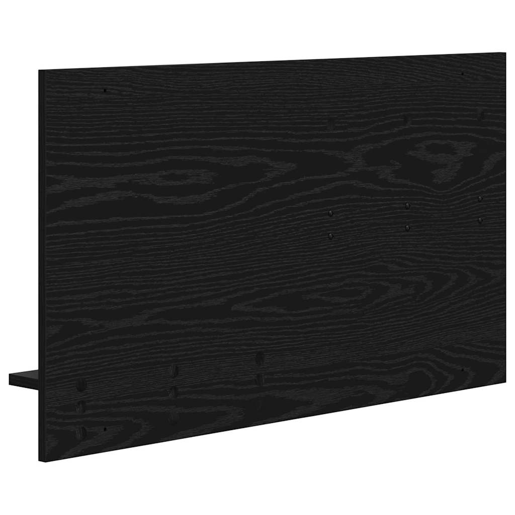 Wandgemonteerde kapstok met plank Zwart Eiken 90 x 10 x 50 cm is nu te koop bij PeponiXL, paradijselijk wonen!