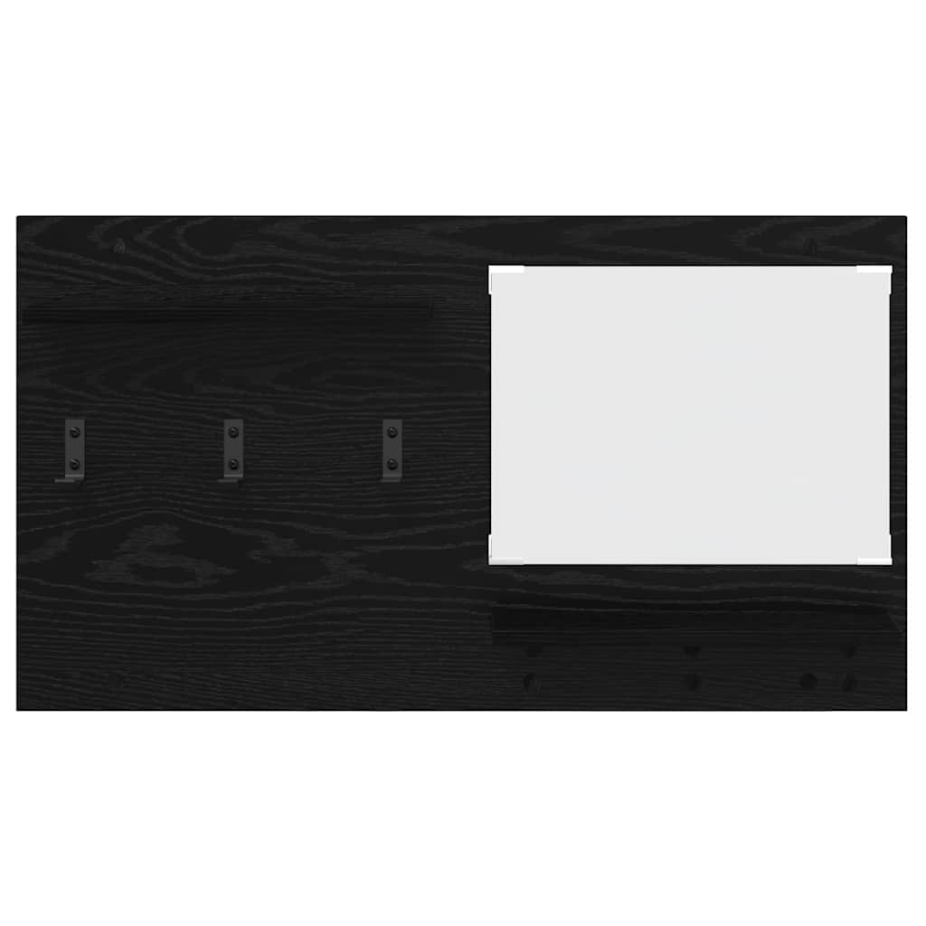 Wandgemonteerde kapstok met plank Zwart Eiken 90 x 10 x 50 cm is nu te koop bij PeponiXL, paradijselijk wonen!