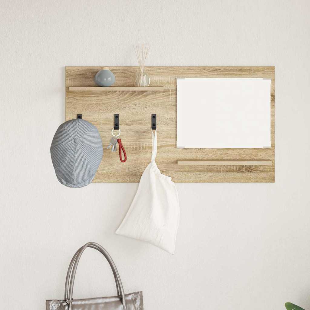 Wandgemonteerde kapstok met plank Sonoma Eiken 90 x 10 x 50 cm is nu te koop bij PeponiXL, paradijselijk wonen!