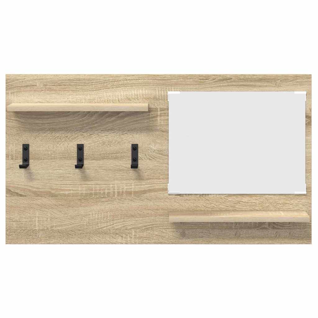 Wandgemonteerde kapstok met plank Sonoma Eiken 90 x 10 x 50 cm is nu te koop bij PeponiXL, paradijselijk wonen!