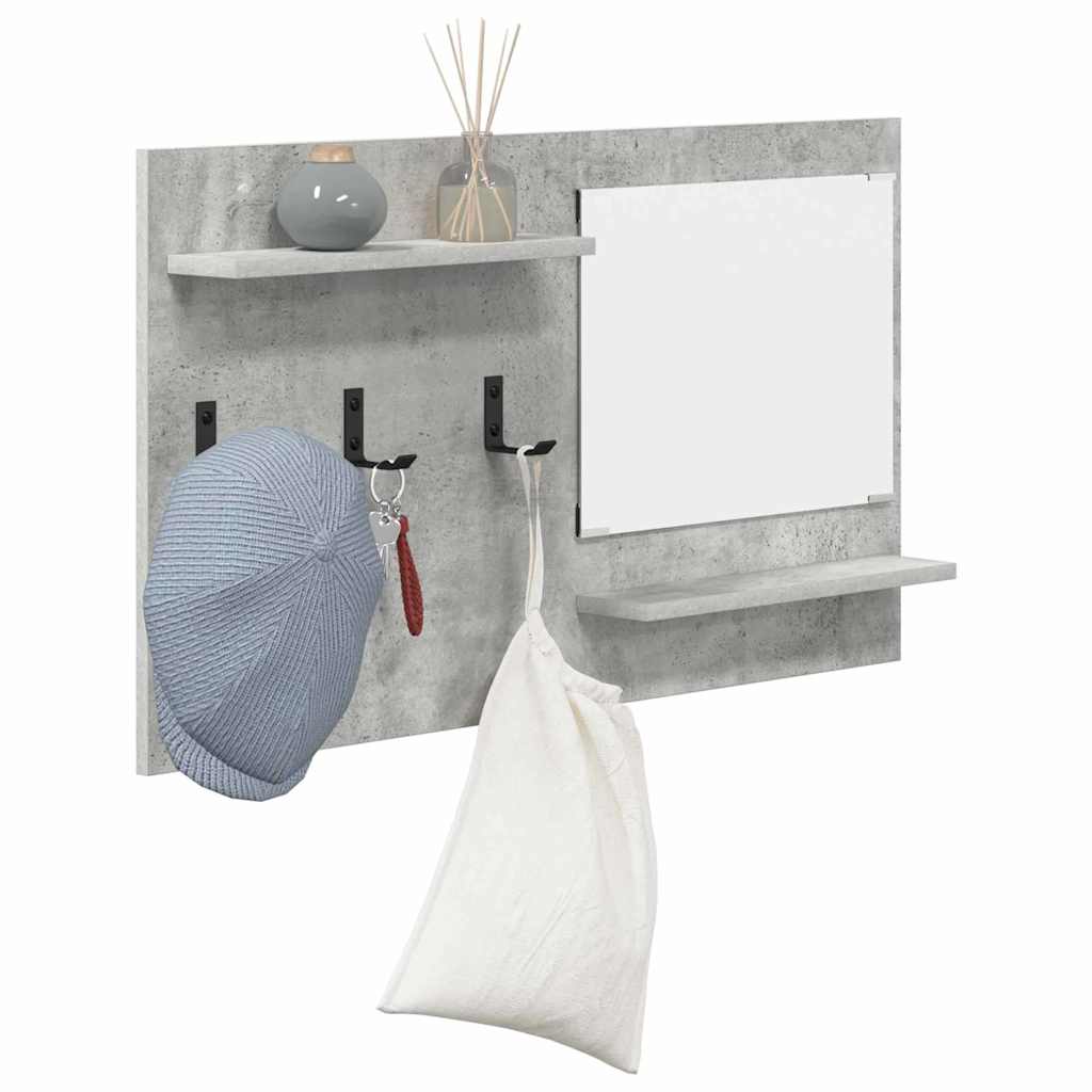 Wandgemonteerde kapstok met plank Beton Grijs 90 x 10 x 50 cm is nu te koop bij PeponiXL, paradijselijk wonen!