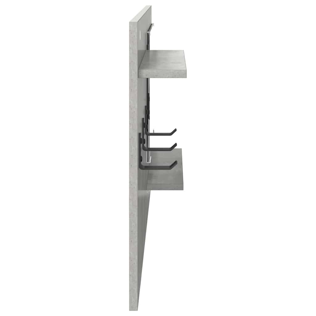 Wandgemonteerde kapstok met plank Beton Grijs 90 x 10 x 50 cm is nu te koop bij PeponiXL, paradijselijk wonen!