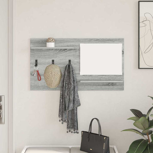 Wandgemonteerde kapstok met plank Grijs Sonoma 90 x 10 x 50 cm is nu te koop bij PeponiXL, paradijselijk wonen!