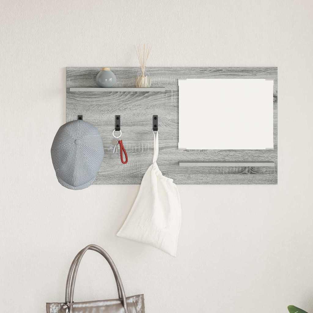 Wandgemonteerde kapstok met plank Grijs Sonoma 90 x 10 x 50 cm is nu te koop bij PeponiXL, paradijselijk wonen!