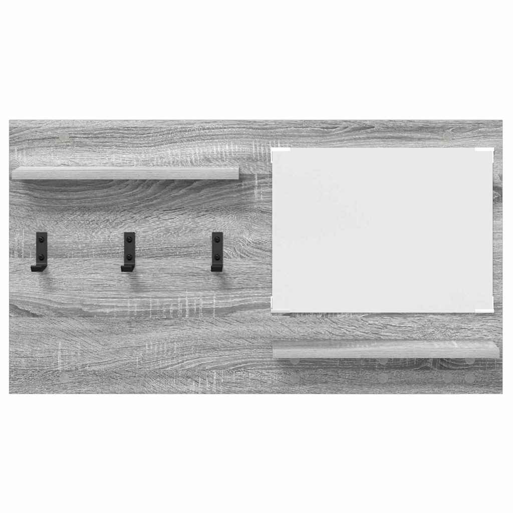 Wandgemonteerde kapstok met plank Grijs Sonoma 90 x 10 x 50 cm is nu te koop bij PeponiXL, paradijselijk wonen!