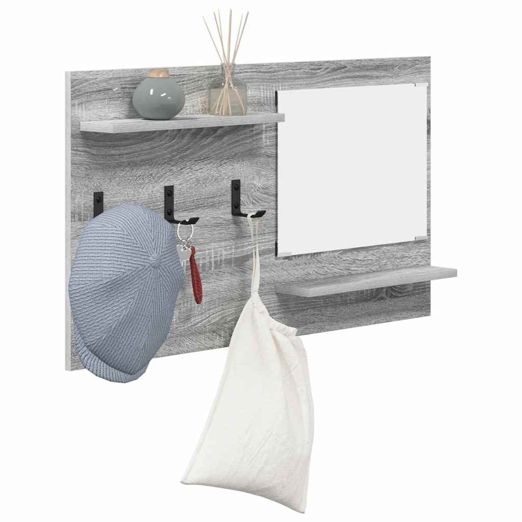 Wandgemonteerde kapstok met plank Grijs Sonoma 90 x 10 x 50 cm is nu te koop bij PeponiXL, paradijselijk wonen!