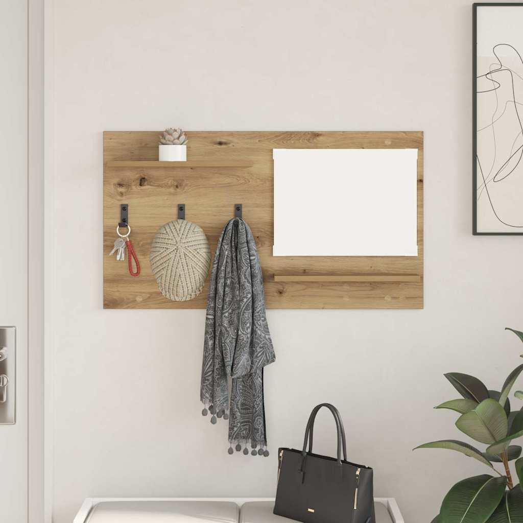 Wandgemonteerde kapstok met plank Artisan Eiken 90 x 10 x 50 cm is nu te koop bij PeponiXL, paradijselijk wonen!