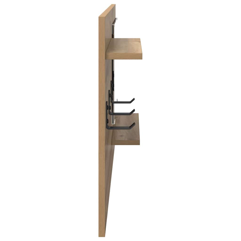 Wandgemonteerde kapstok met plank Artisan Eiken 90 x 10 x 50 cm is nu te koop bij PeponiXL, paradijselijk wonen!
