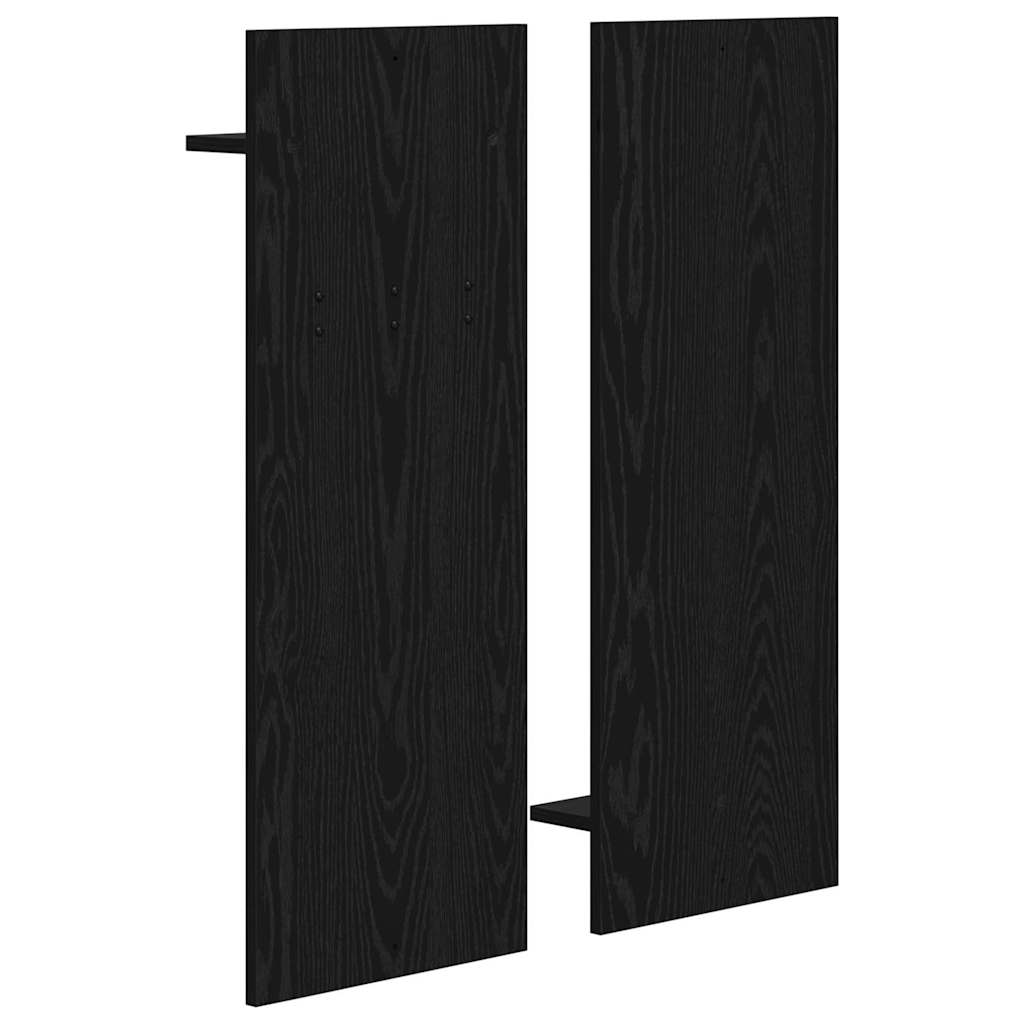 Wandgemonteerde kapstok met plank Zwart Eiken 70 x 10 x 90 cm is nu te koop bij PeponiXL, paradijselijk wonen!