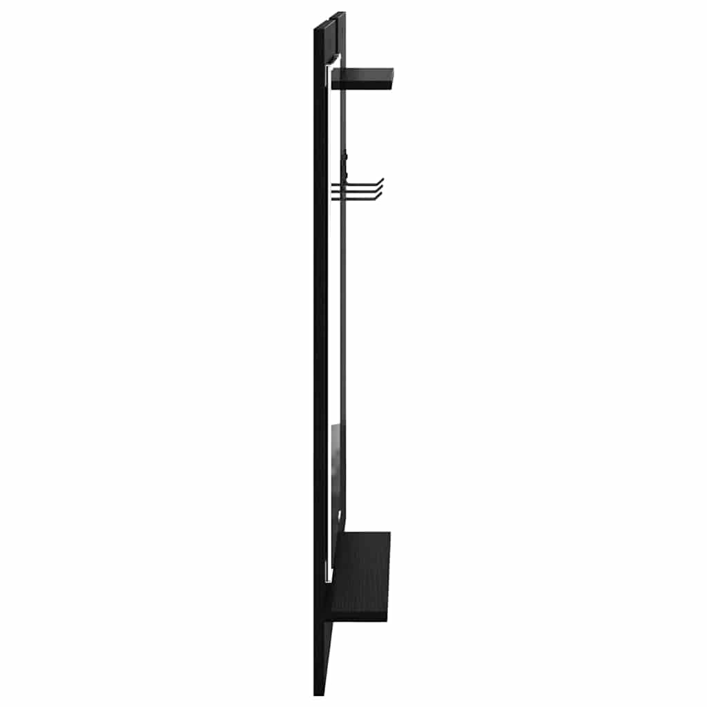 Wandgemonteerde kapstok met plank Zwart Eiken 70 x 10 x 90 cm is nu te koop bij PeponiXL, paradijselijk wonen!
