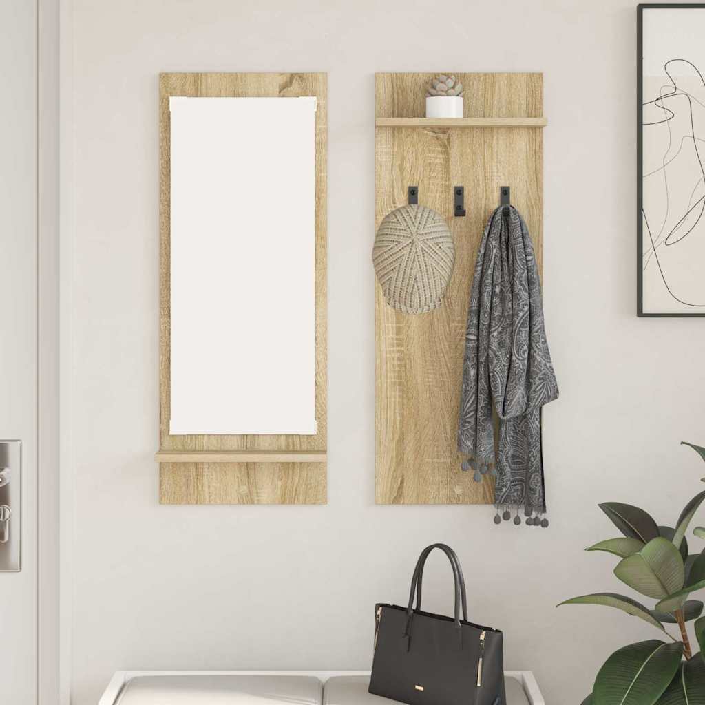 Wandgemonteerde kapstok met plank Sonoma Eiken 70 x 10 x 90 cm is nu te koop bij PeponiXL, paradijselijk wonen!