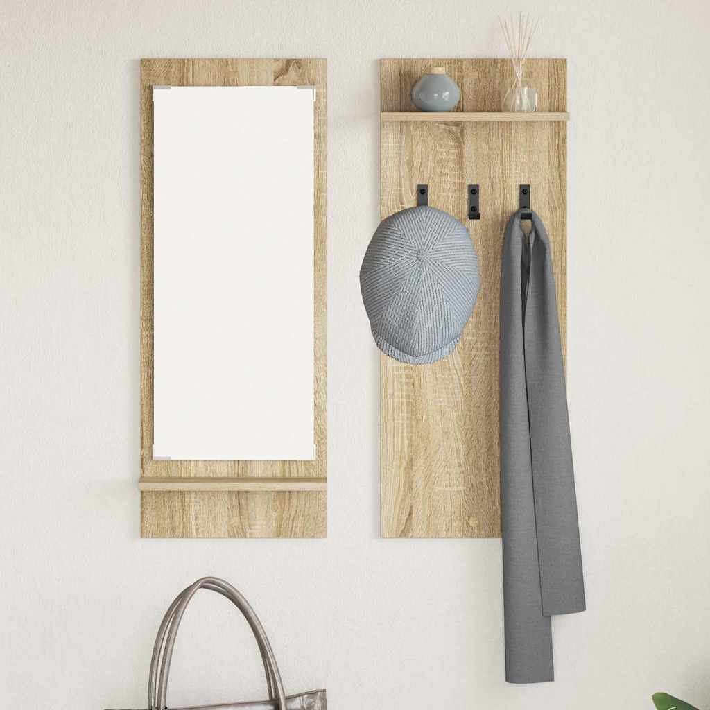 Wandgemonteerde kapstok met plank Sonoma Eiken 70 x 10 x 90 cm is nu te koop bij PeponiXL, paradijselijk wonen!