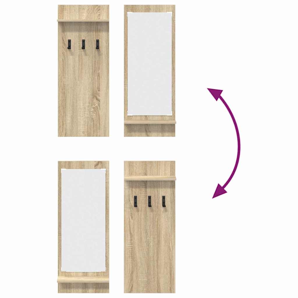 Wandgemonteerde kapstok met plank Sonoma Eiken 70 x 10 x 90 cm is nu te koop bij PeponiXL, paradijselijk wonen!