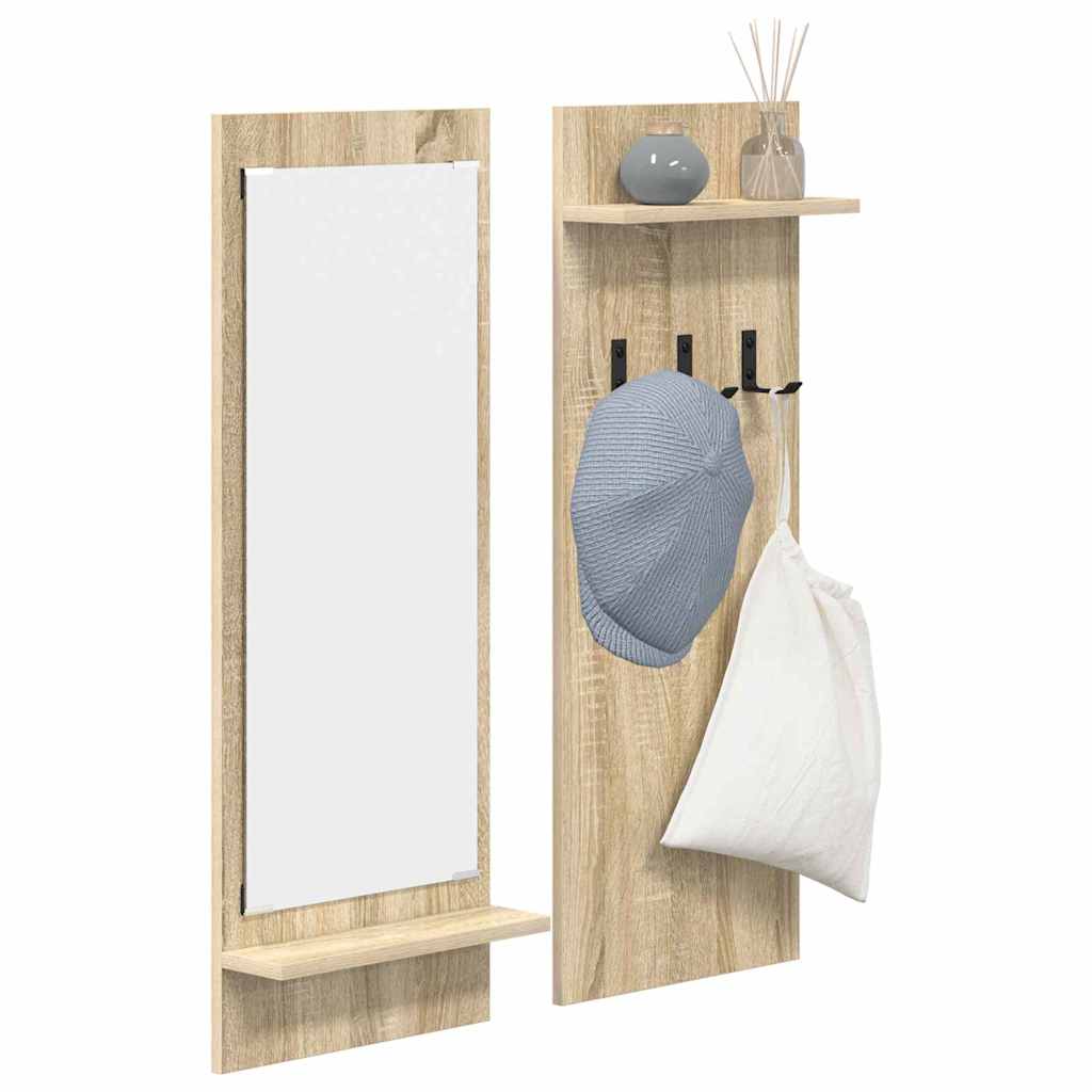 Wandgemonteerde kapstok met plank Sonoma Eiken 70 x 10 x 90 cm is nu te koop bij PeponiXL, paradijselijk wonen!