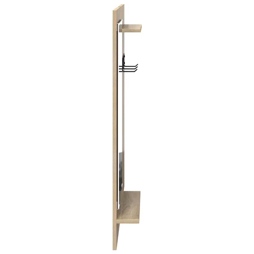 Wandgemonteerde kapstok met plank Sonoma Eiken 70 x 10 x 90 cm is nu te koop bij PeponiXL, paradijselijk wonen!