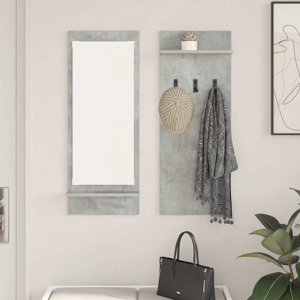 Wandgemonteerde kapstok met plank Beton Grijs 70 x 10 x 90 cm is nu te koop bij PeponiXL, paradijselijk wonen!