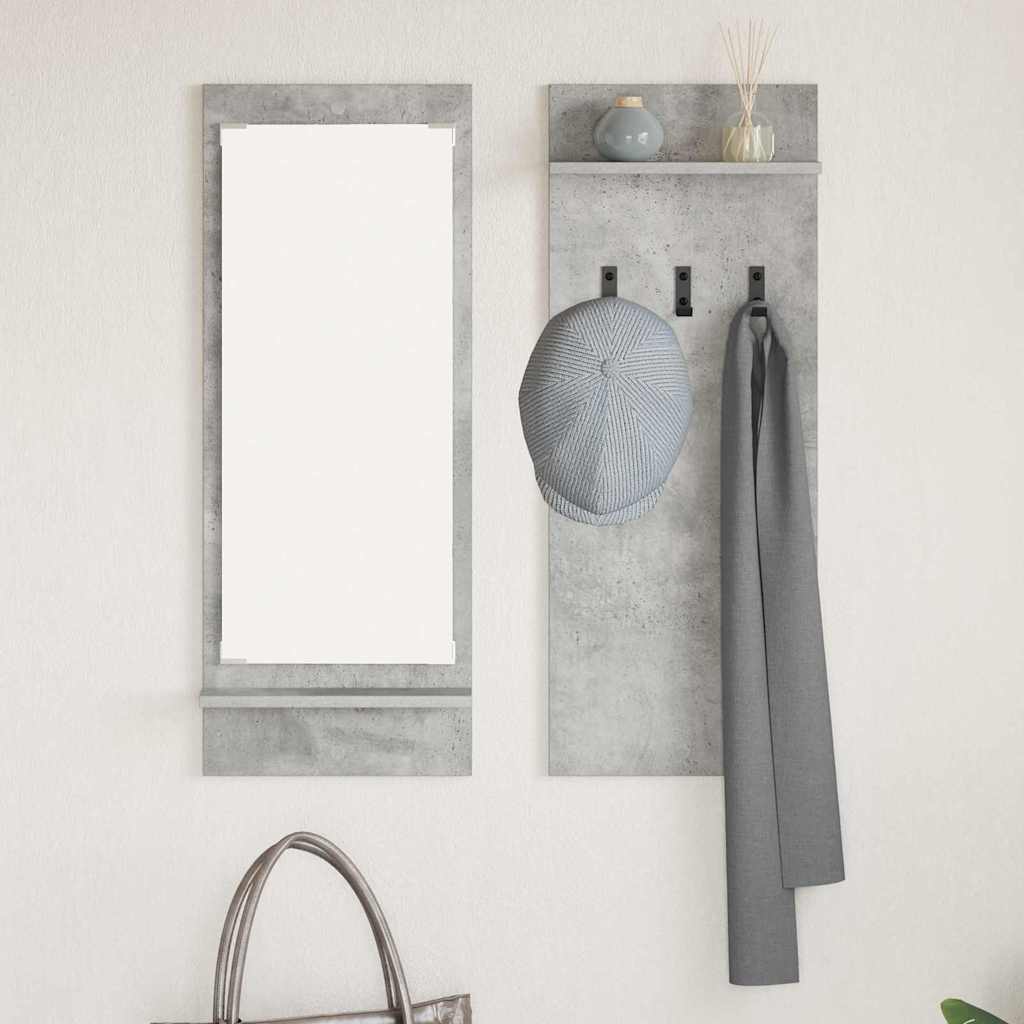 Wandgemonteerde kapstok met plank Beton Grijs 70 x 10 x 90 cm is nu te koop bij PeponiXL, paradijselijk wonen!