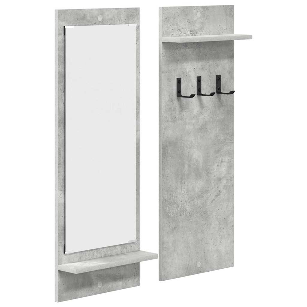 Wandgemonteerde kapstok met plank Beton Grijs 70 x 10 x 90 cm is nu te koop bij PeponiXL, paradijselijk wonen!
