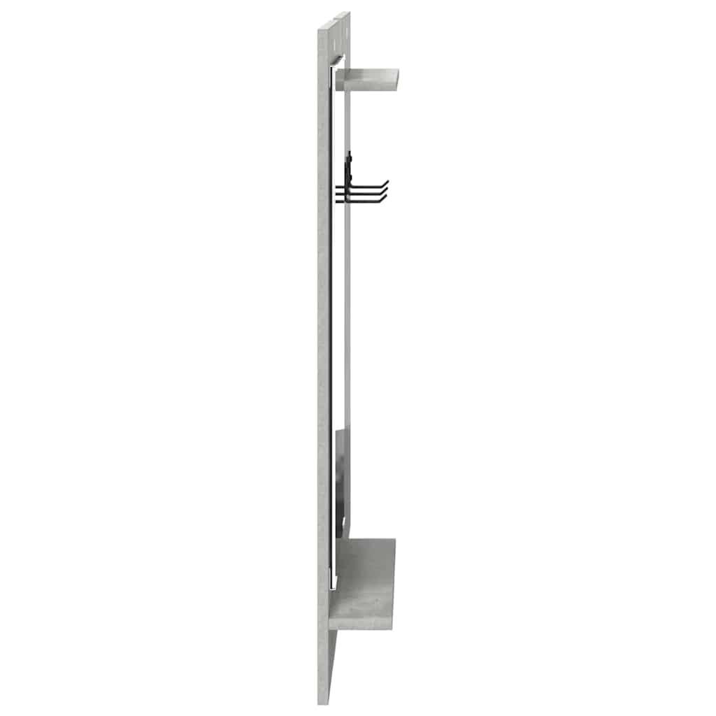 Wandgemonteerde kapstok met plank Beton Grijs 70 x 10 x 90 cm is nu te koop bij PeponiXL, paradijselijk wonen!