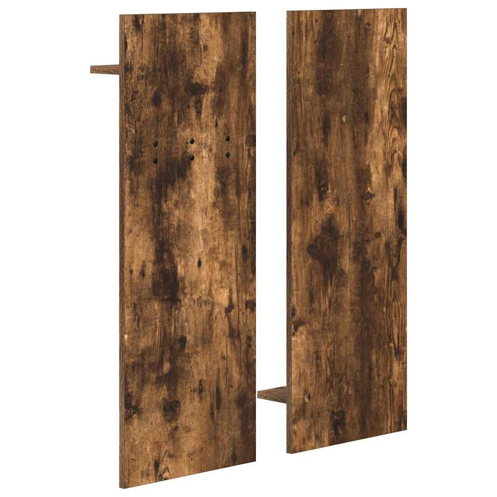 Wandgemonteerde kapstok met plank Gerookt eiken 70 x 10 x 90 cm is nu te koop bij PeponiXL, paradijselijk wonen!