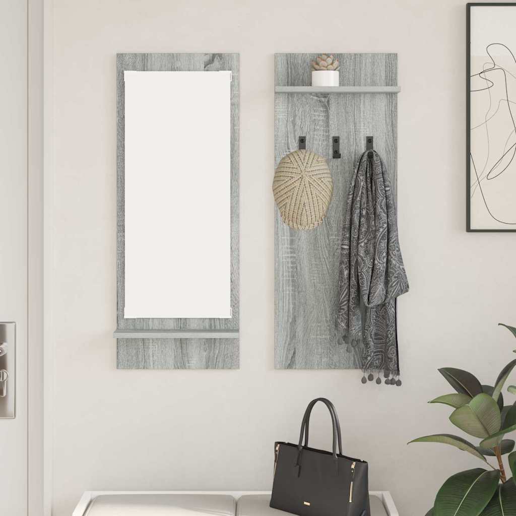 Wandgemonteerde kapstok met plank Grijs Sonoma 70 x 10 x 90 cm is nu te koop bij PeponiXL, paradijselijk wonen!