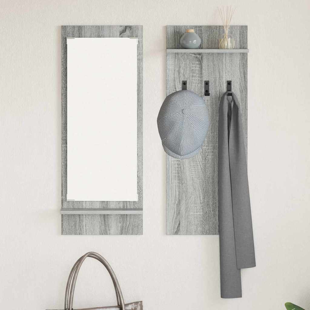 Wandgemonteerde kapstok met plank Grijs Sonoma 70 x 10 x 90 cm is nu te koop bij PeponiXL, paradijselijk wonen!