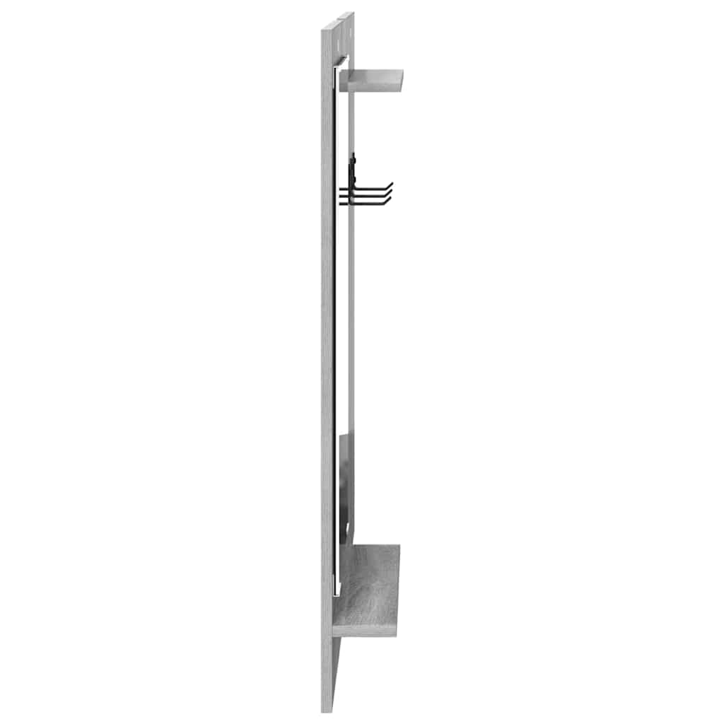 Wandgemonteerde kapstok met plank Grijs Sonoma 70 x 10 x 90 cm is nu te koop bij PeponiXL, paradijselijk wonen!