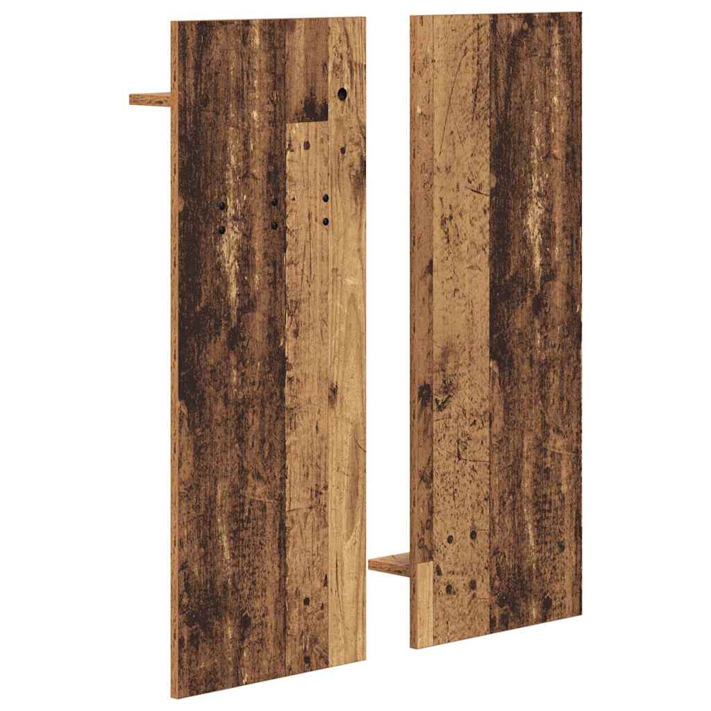 Wandgemonteerde kapstok Oudhout 70 x 10 x 90 cm Bewerkt hout is nu te koop bij PeponiXL, paradijselijk wonen!