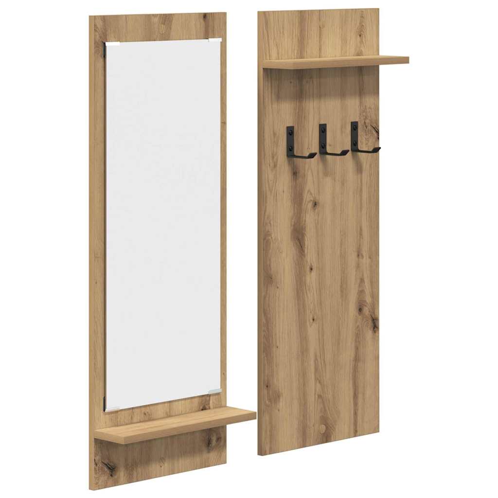 Wandgemonteerde kapstok met plank Artisan Eiken 70 x 10 x 90 cm is nu te koop bij PeponiXL, paradijselijk wonen!