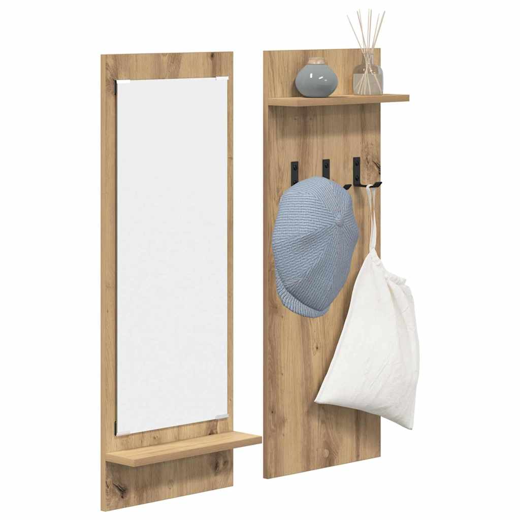 Wandgemonteerde kapstok met plank Artisan Eiken 70 x 10 x 90 cm is nu te koop bij PeponiXL, paradijselijk wonen!