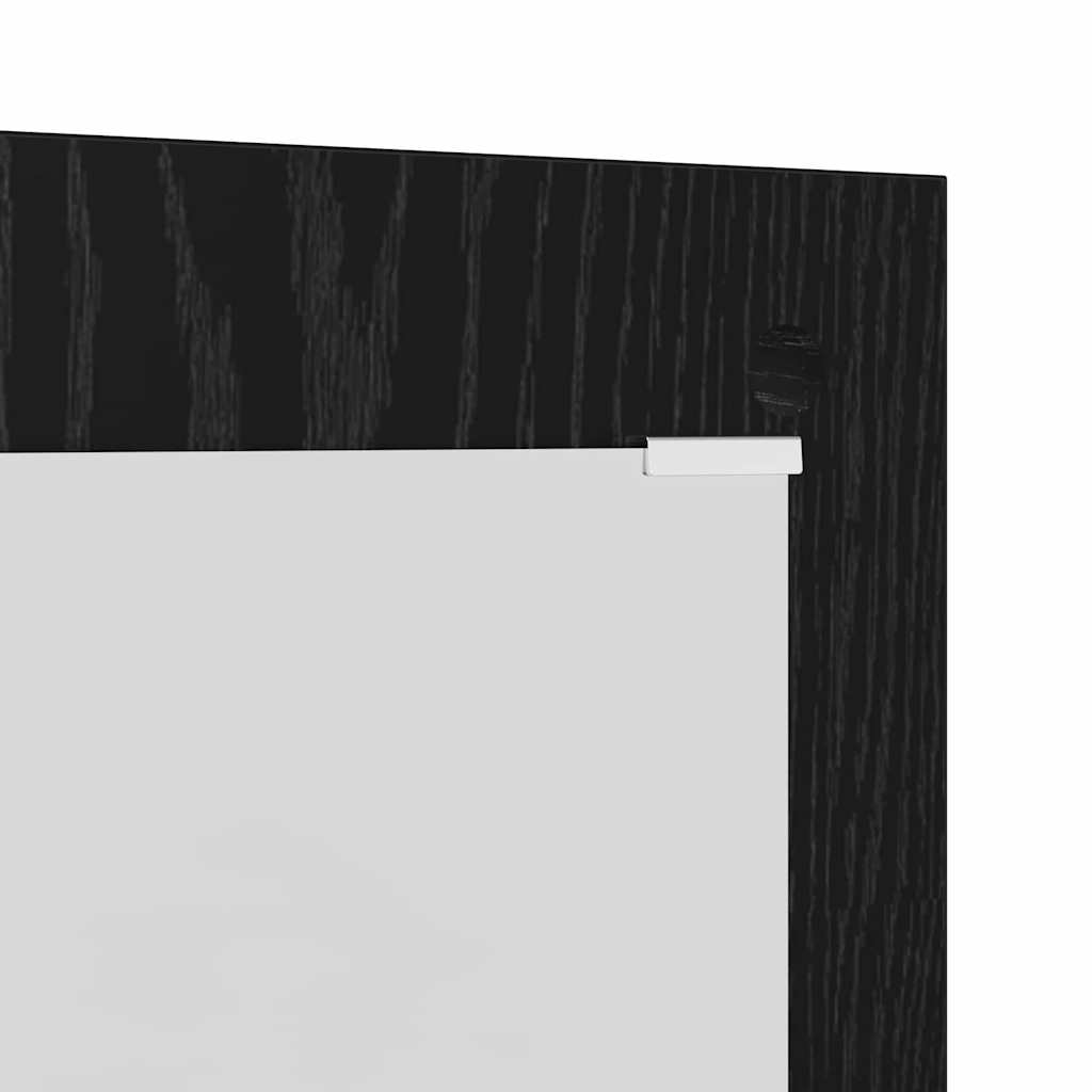 Wandgemonteerde kapstok met opslag Zwart Eiken 96 x 1,5 x 90 cm is nu te koop bij PeponiXL, paradijselijk wonen!