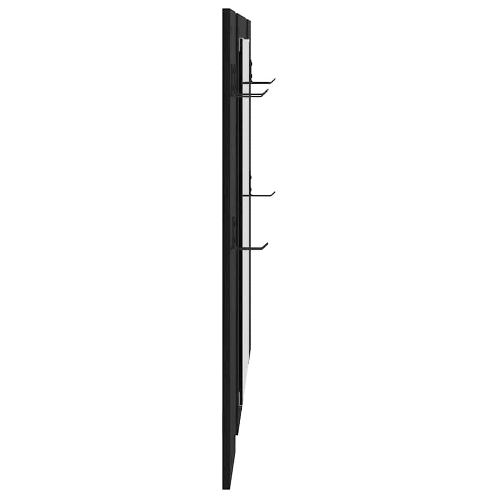 Wandgemonteerde kapstok met opslag Zwart Eiken 96 x 1,5 x 90 cm is nu te koop bij PeponiXL, paradijselijk wonen!
