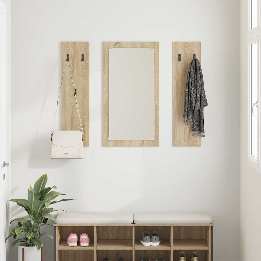 Wandgemonteerde kapstok Sonoma Eiken 96 x 1,5 x 90 cm is nu te koop bij PeponiXL, paradijselijk wonen!
