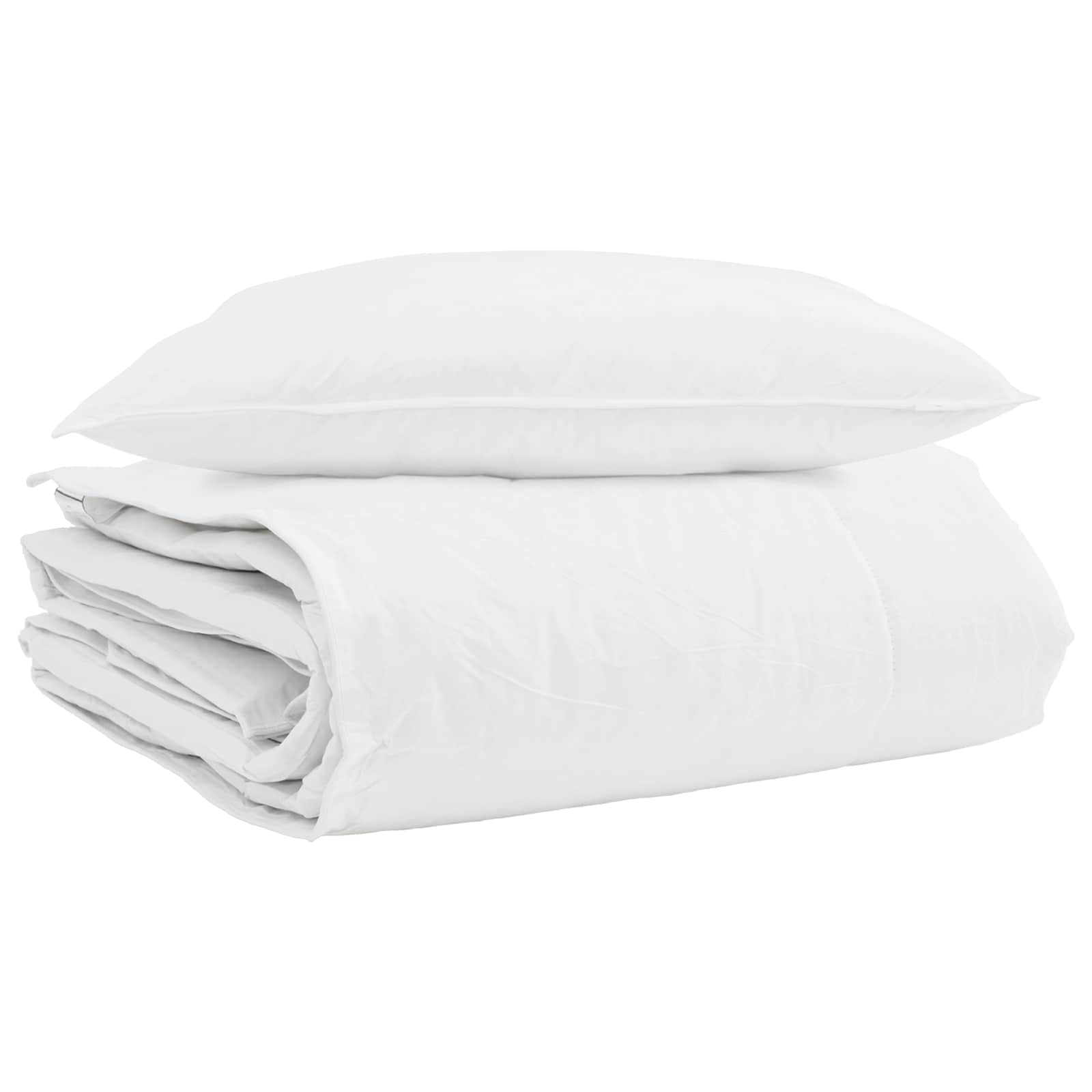 Winter Dekbed met kussen 2 pcs Wit Donsveertjes is nu te koop bij PeponiXL, paradijselijk wonen!