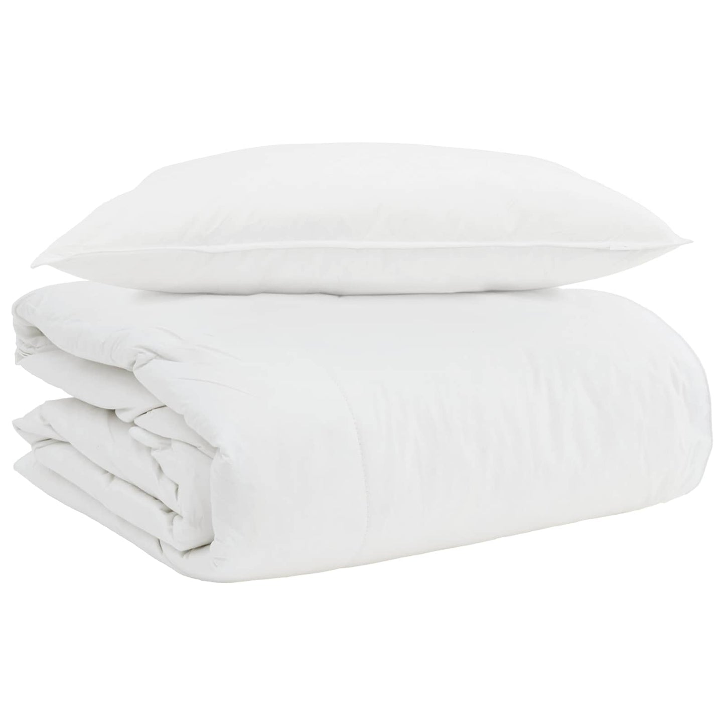 2-in-1 Dekbed met kussen 2 pcs Wit Donsveertjes is nu te koop bij PeponiXL, paradijselijk wonen!