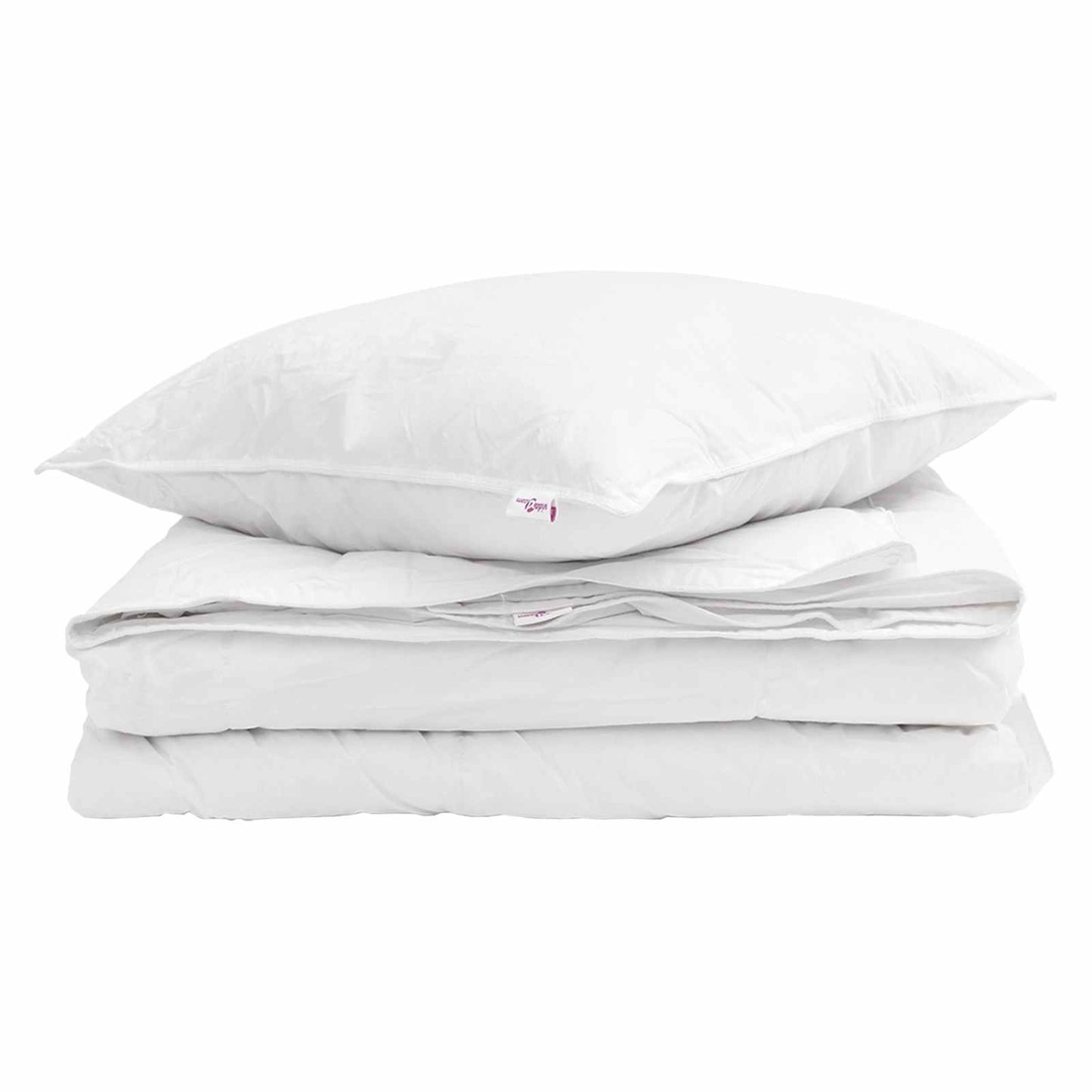 2-in-1 Dekbed met kussen 2 pcs Wit Donsveertjes is nu te koop bij PeponiXL, paradijselijk wonen!