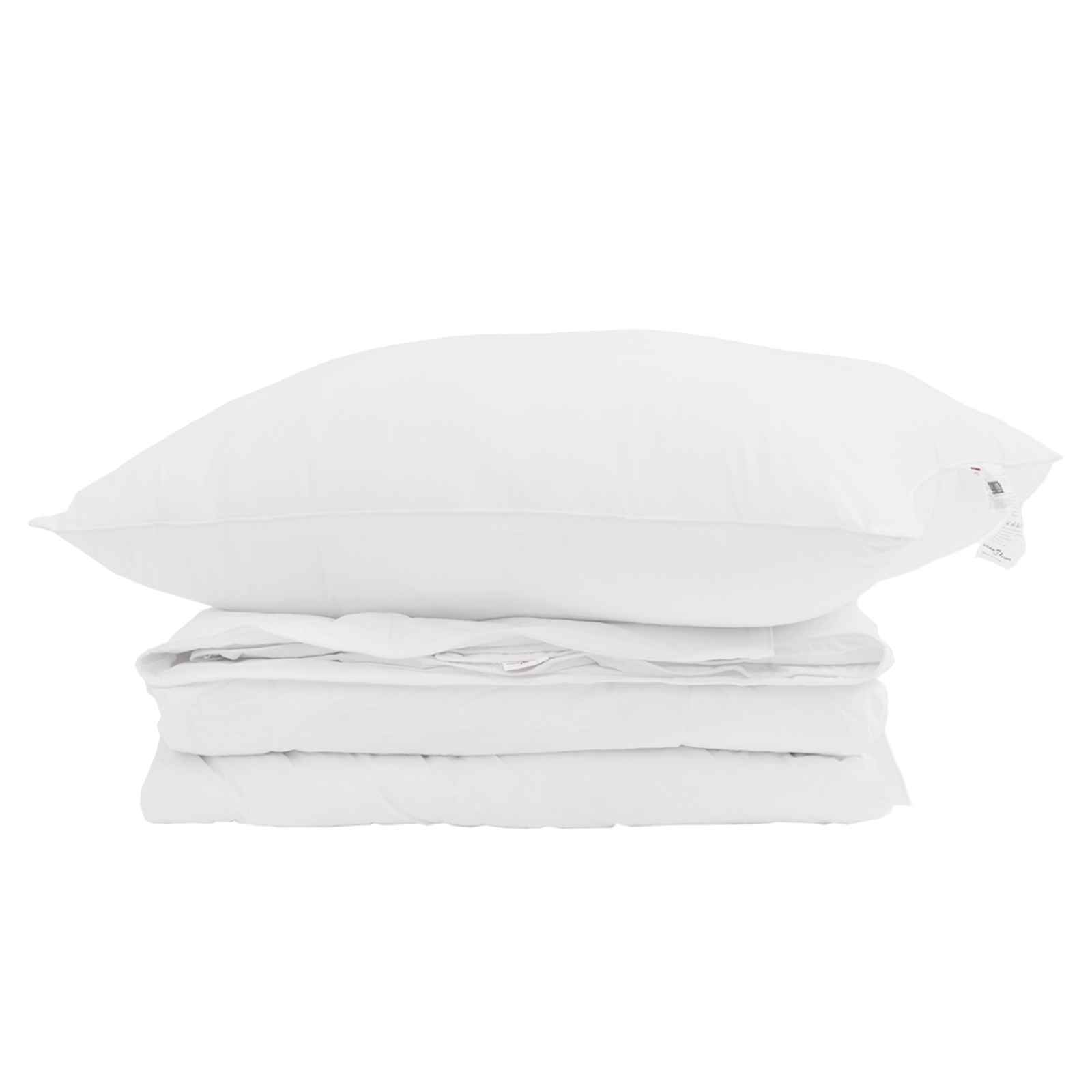2-in-1 Dekbed met kussen 2 pcs Wit Donsveertjes is nu te koop bij PeponiXL, paradijselijk wonen!