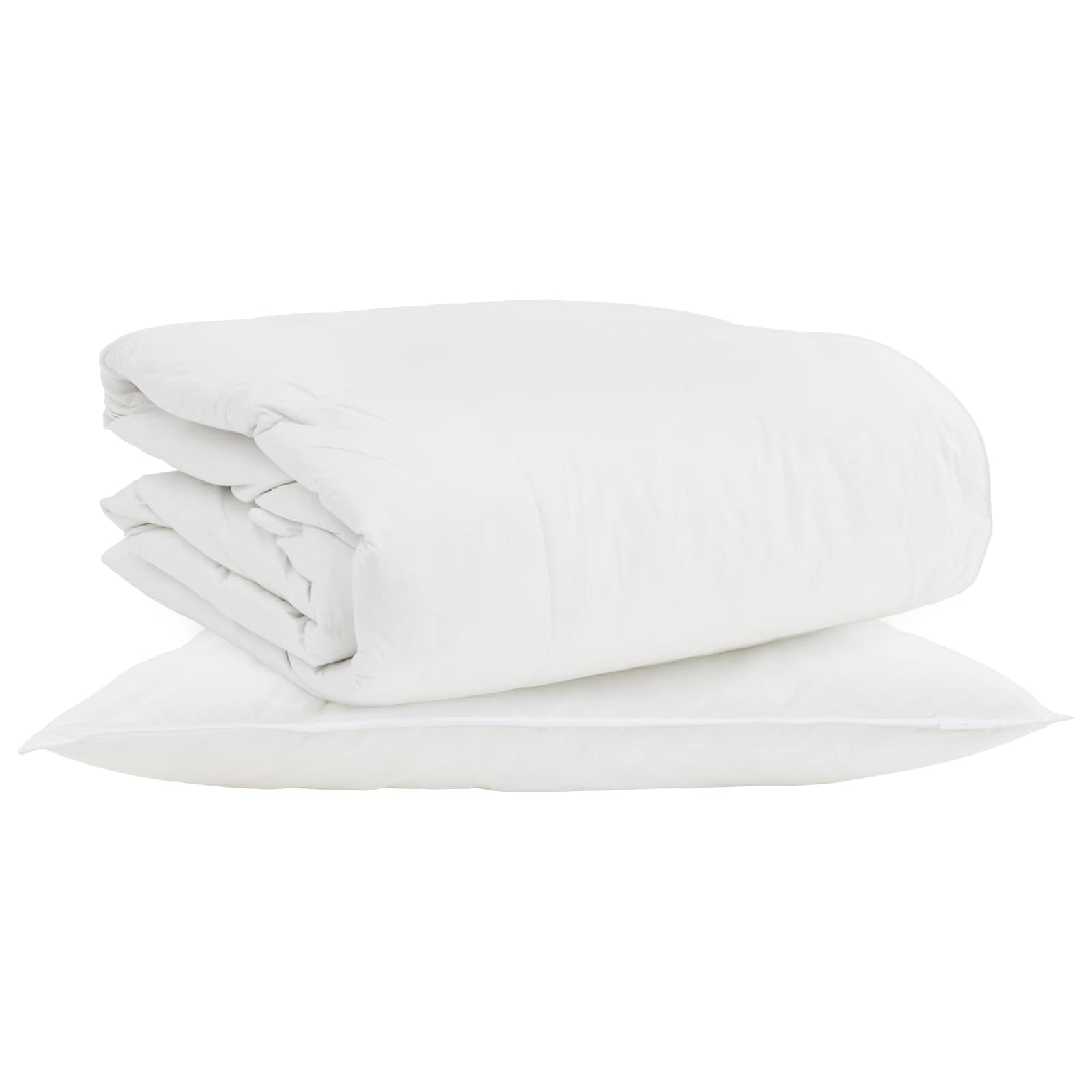 2-in-1 Dekbed met kussen 2 pcs Wit Donsveertjes is nu te koop bij PeponiXL, paradijselijk wonen!