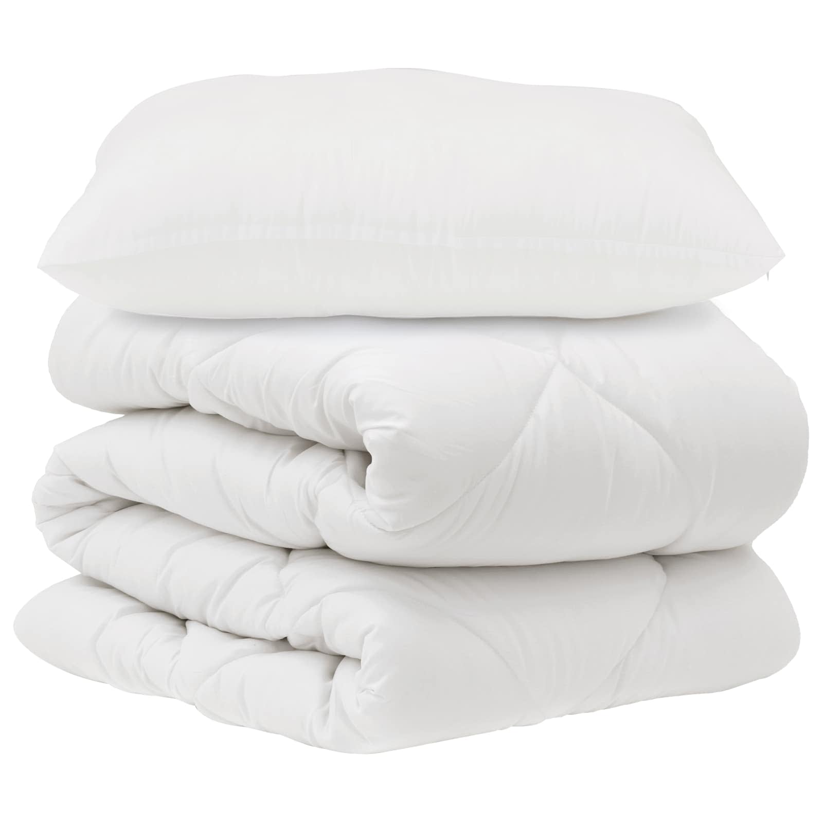 Dekbed Set met kussen 2 pcs Wit Microvezel is nu te koop bij PeponiXL, paradijselijk wonen!