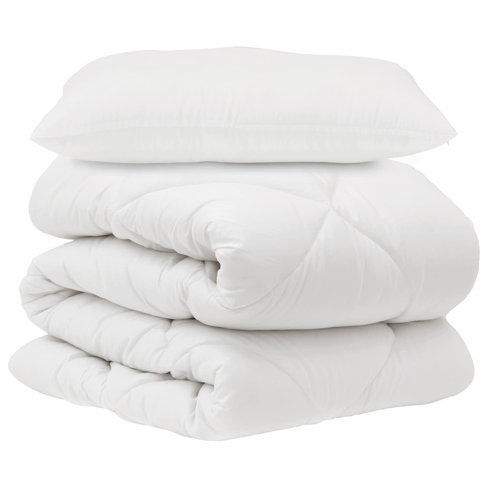 Dekbed Set met kussen 2 pcs Wit Microvezel is nu te koop bij PeponiXL, paradijselijk wonen!