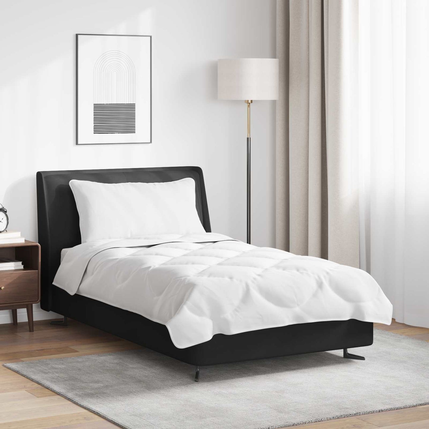 Dekbed Set met kussen 2 pcs Wit Microfibre is nu te koop bij PeponiXL, paradijselijk wonen!