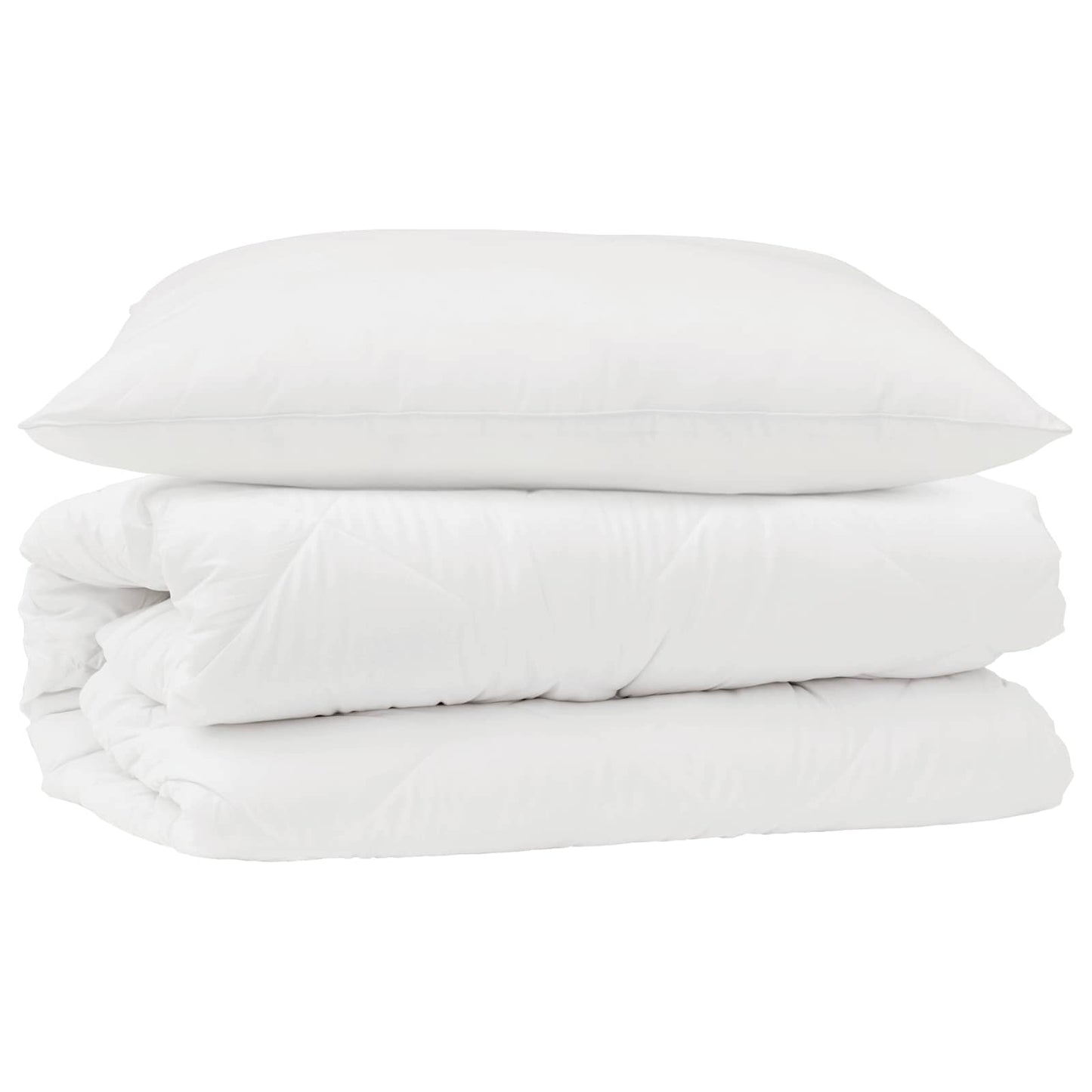 Dekbed Set met kussen 2 pcs Wit Microfibre is nu te koop bij PeponiXL, paradijselijk wonen!