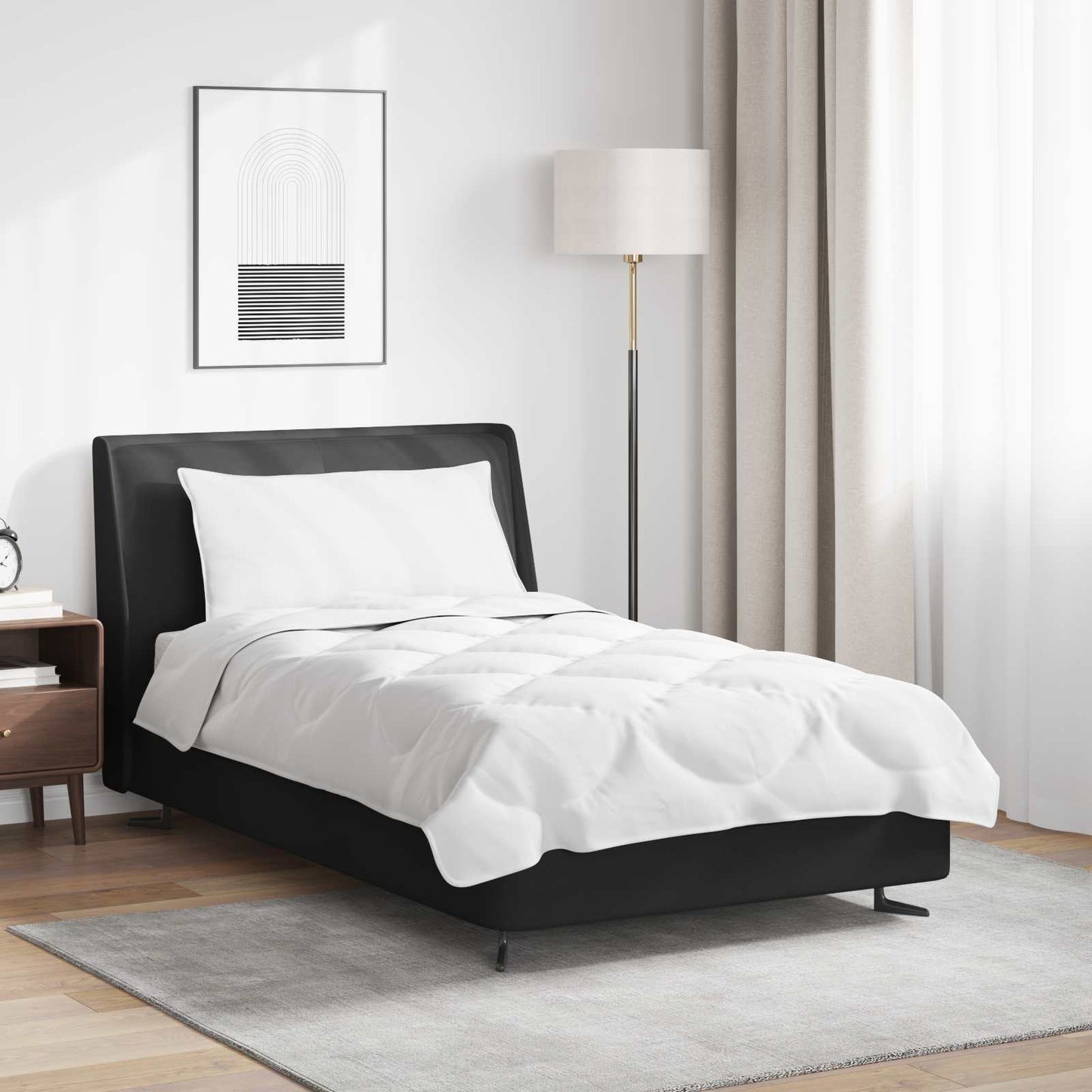 Dekbed Set met kussen 2 pcs Wit Microfibre is nu te koop bij PeponiXL, paradijselijk wonen!