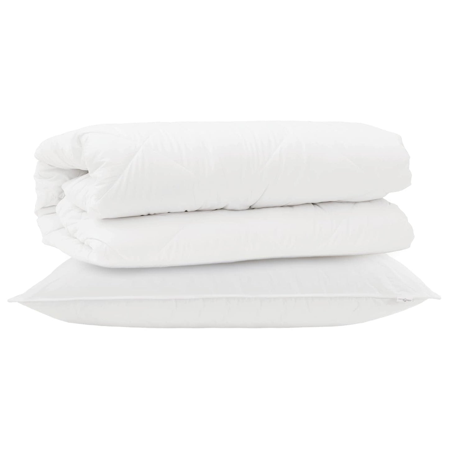 Dekbed Set met kussen 2 pcs Wit Microfibre is nu te koop bij PeponiXL, paradijselijk wonen!