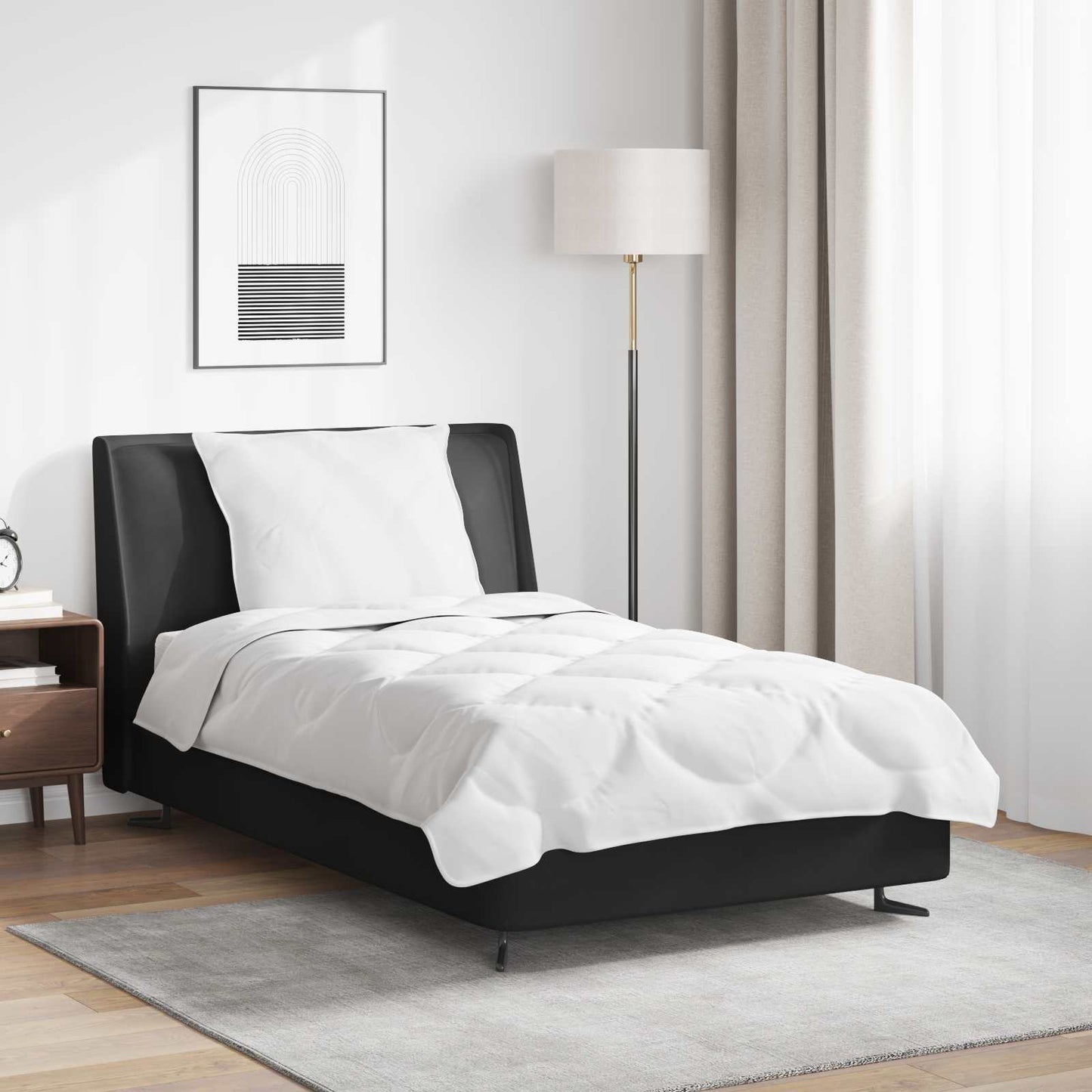 Dekbed Set met kussen 2 pcs Wit Microfibre is nu te koop bij PeponiXL, paradijselijk wonen!