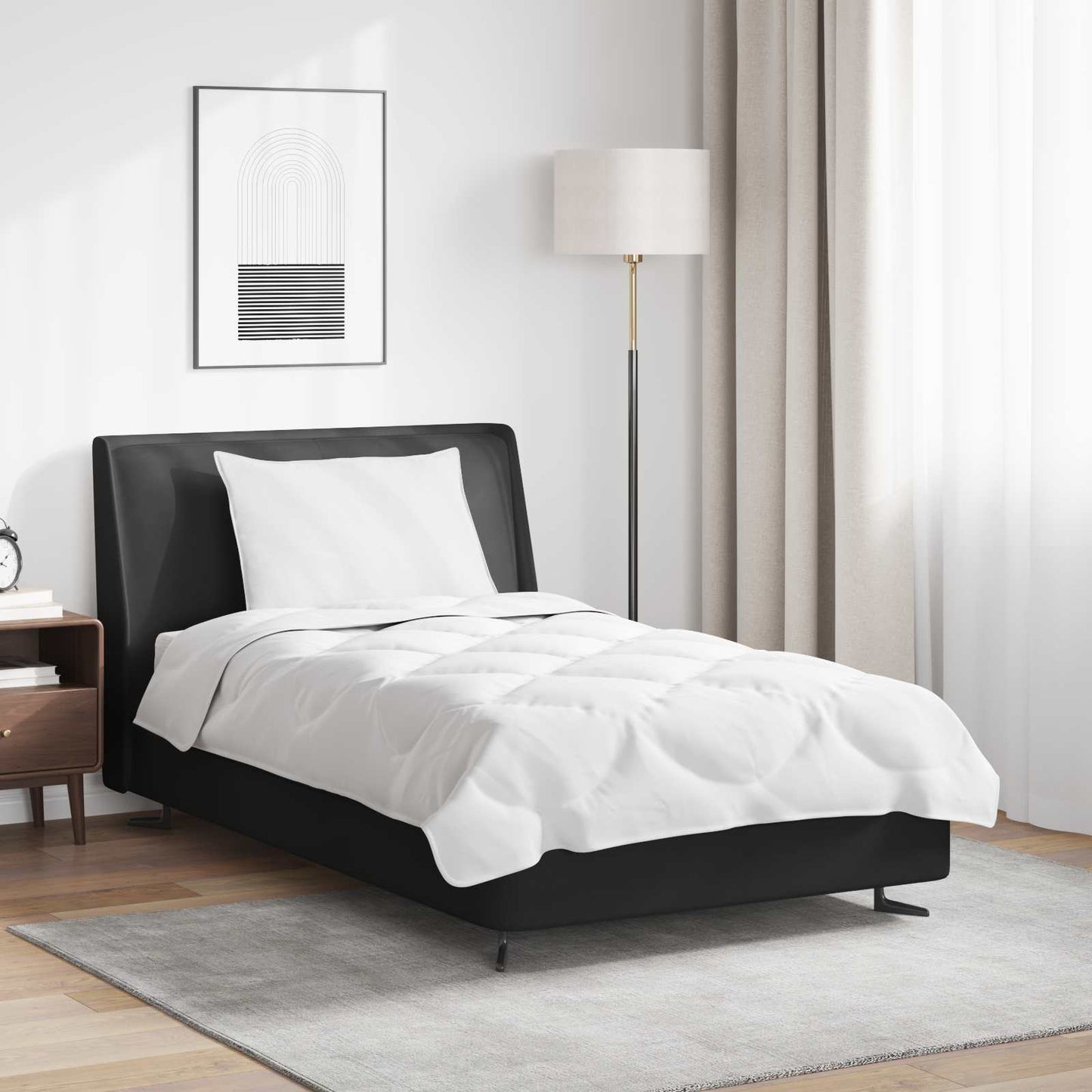 Dekbed Set met kussen 2 pcs Wit Microfibre is nu te koop bij PeponiXL, paradijselijk wonen!