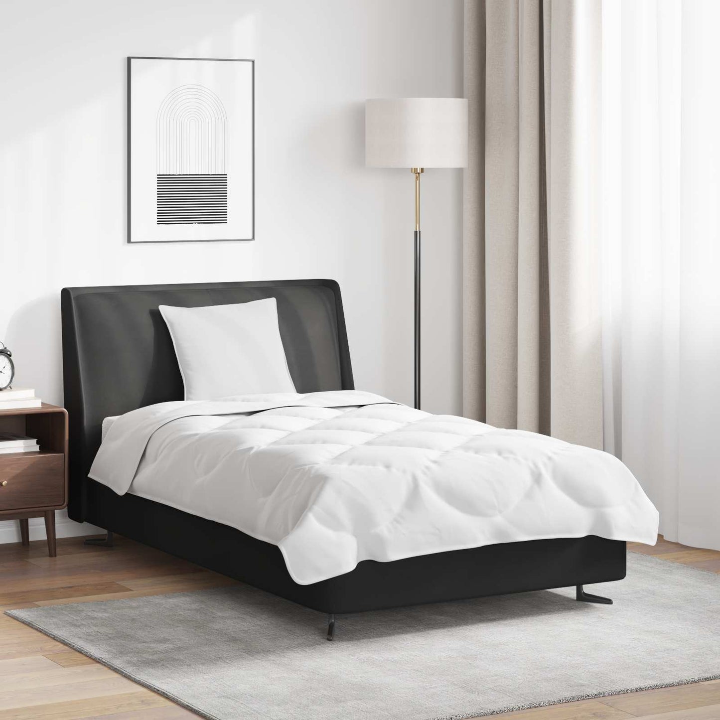 Dekbed Set met kussen 2 pcs Wit Microfibre is nu te koop bij PeponiXL, paradijselijk wonen!