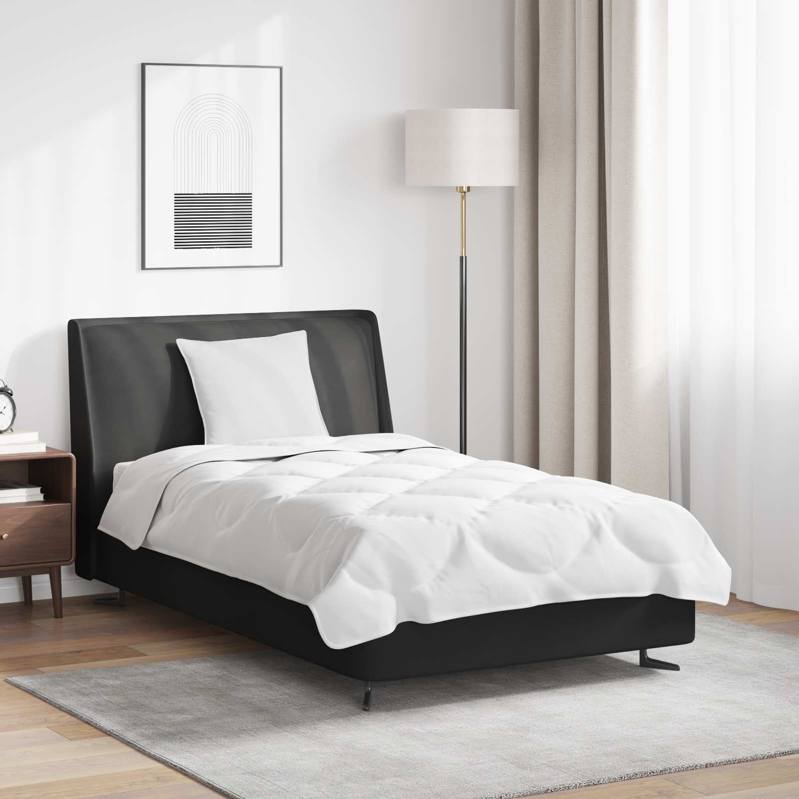 Dekbed Set met kussen 2 pcs Wit Microfibre is nu te koop bij PeponiXL, paradijselijk wonen!