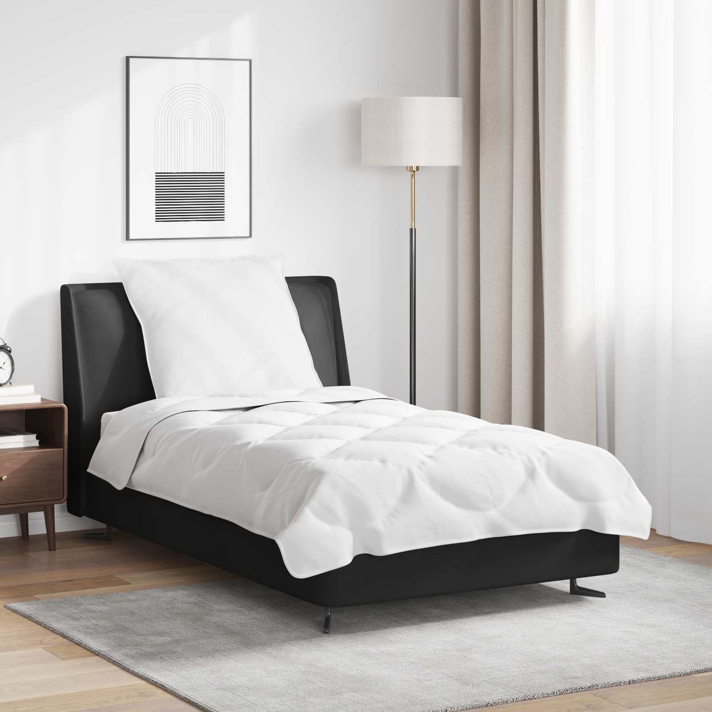 Dekbed Set met kussen 2 pcs Wit Microfibre is nu te koop bij PeponiXL, paradijselijk wonen!